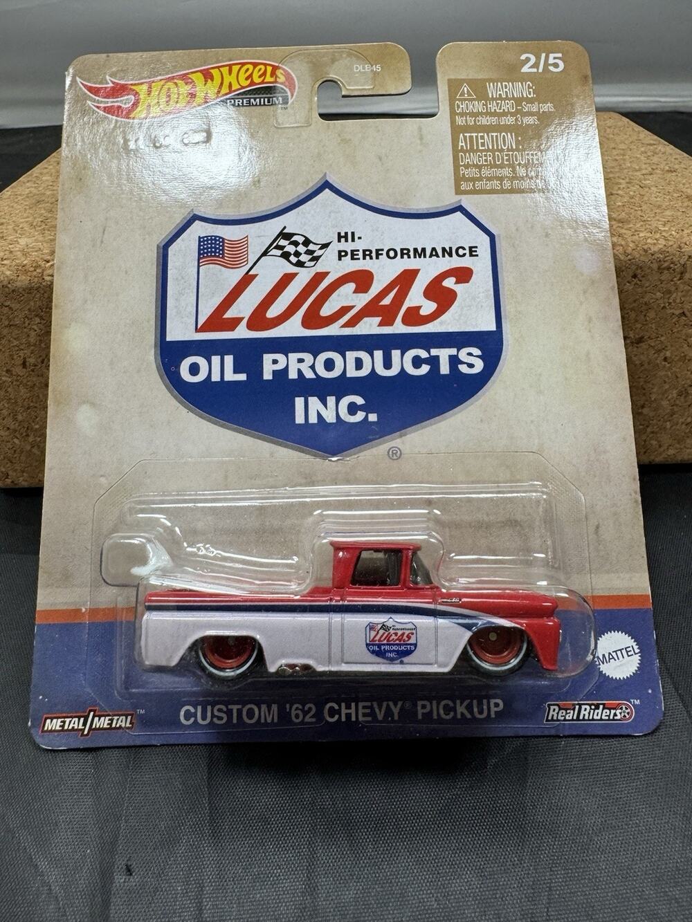 Hot Wheels Premium Custom '62 Chevy Pickup Lucas Oil Vintage Oil Pop Culture New